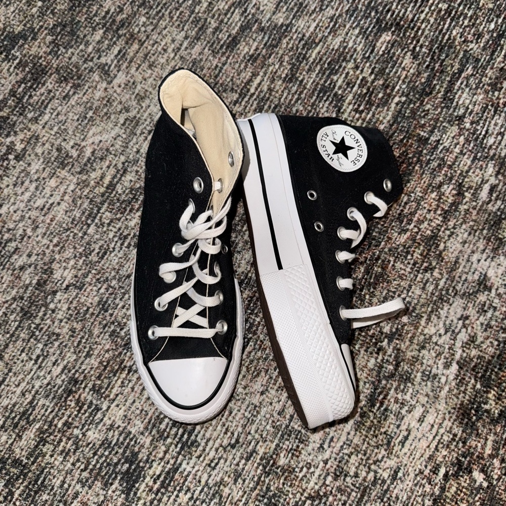 Converse Black High-Top Platform Sneakers